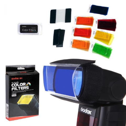 Godox CF-07 Universal Speedlite Color Filter Kit For Canon Nikon Pentax Godox Yongnuo Flash Light